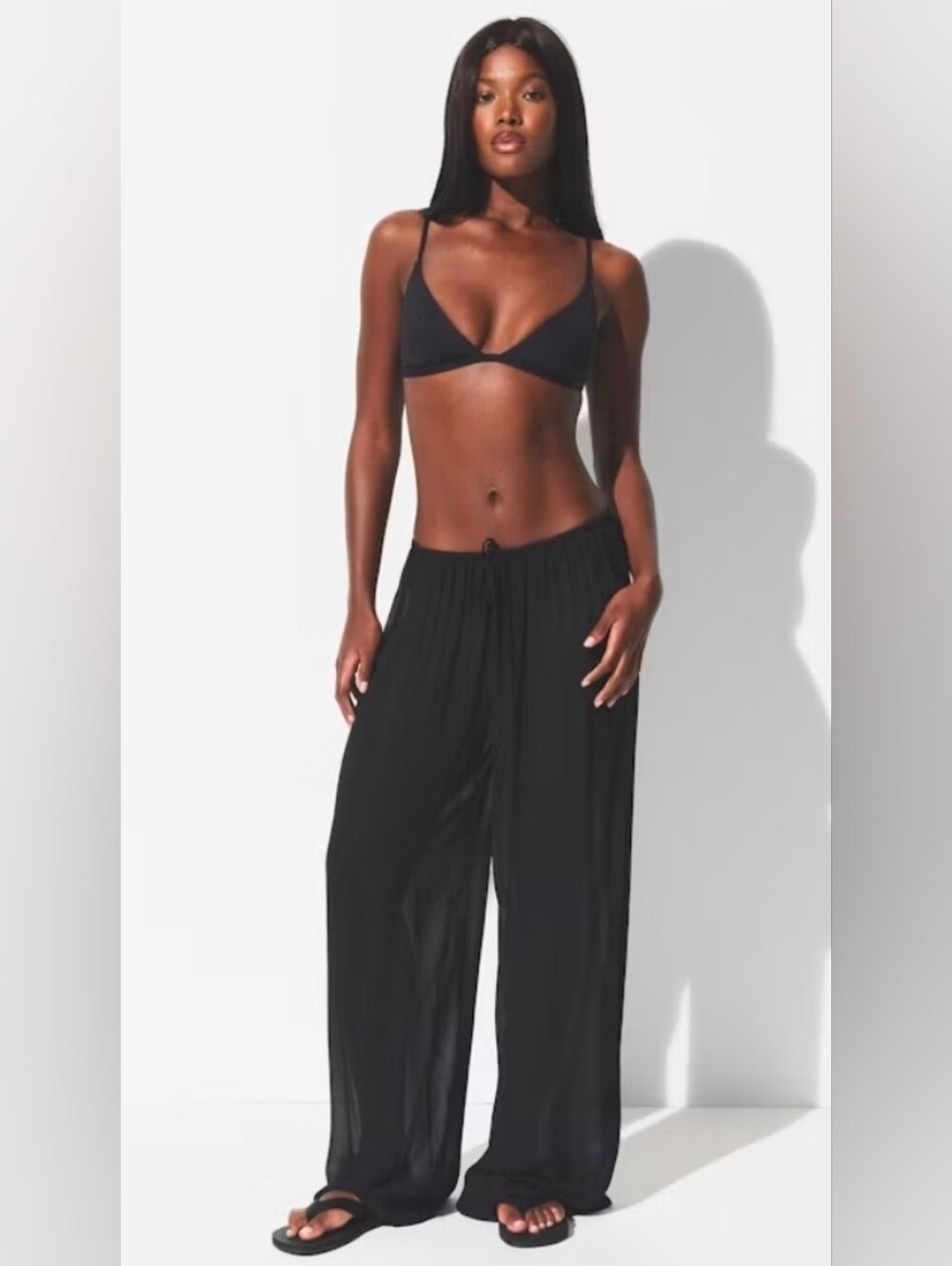 Skims Black Cover-ups Sheer Pants Size S